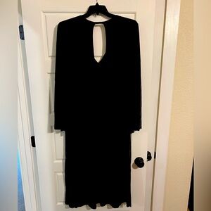 Free People-Long Cool Woman-in a Black Dress